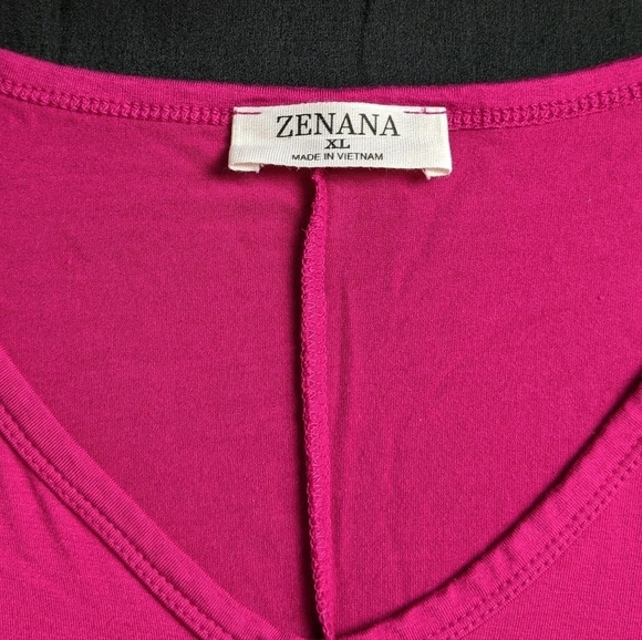 Pink tie front short sleeve blouse, XL - Picture 5 of 7